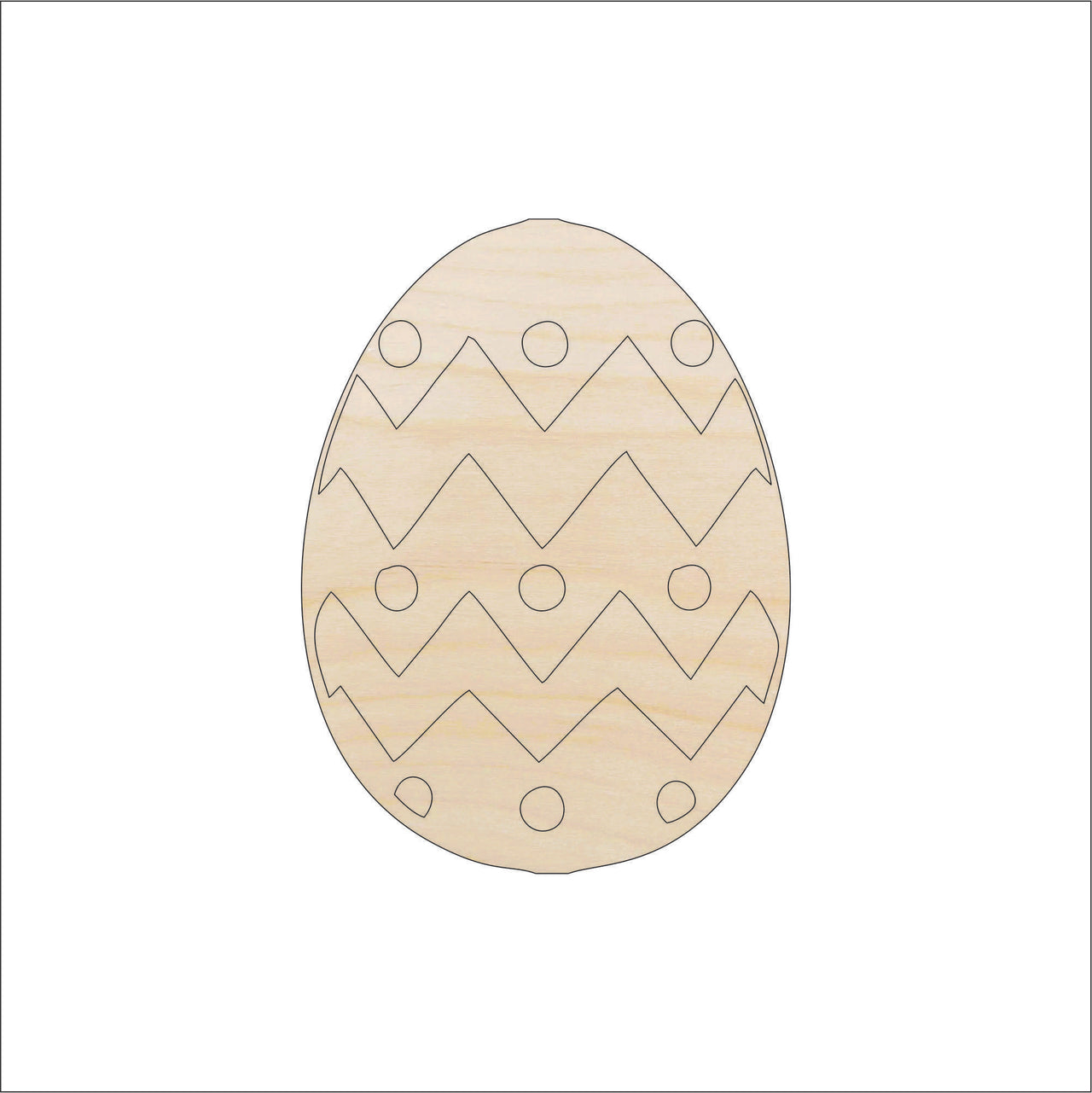 Easter Egg Wood Craft Shape - Laser Cut Baltic Birch Unfinished DIY Wood Art Supplies ESR22 - The Wood Shape Store