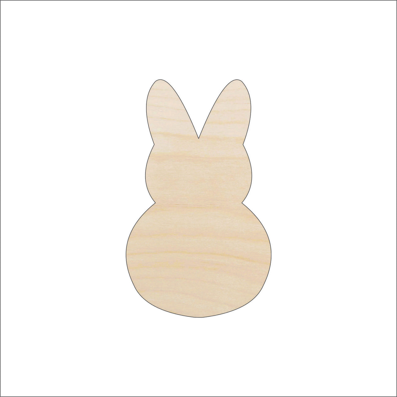 Bunny - Wood Craft Shape - Laser Cut Baltic Birch Unfinished DIY Wood Art Supplies BNY20 - The Wood Shape Store