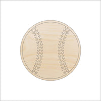 Baseball Wood Craft Shape - Laser Cut Baltic Birch Unfinished DIY Wood Art Supplies SPT150 - The Wood Shape Store