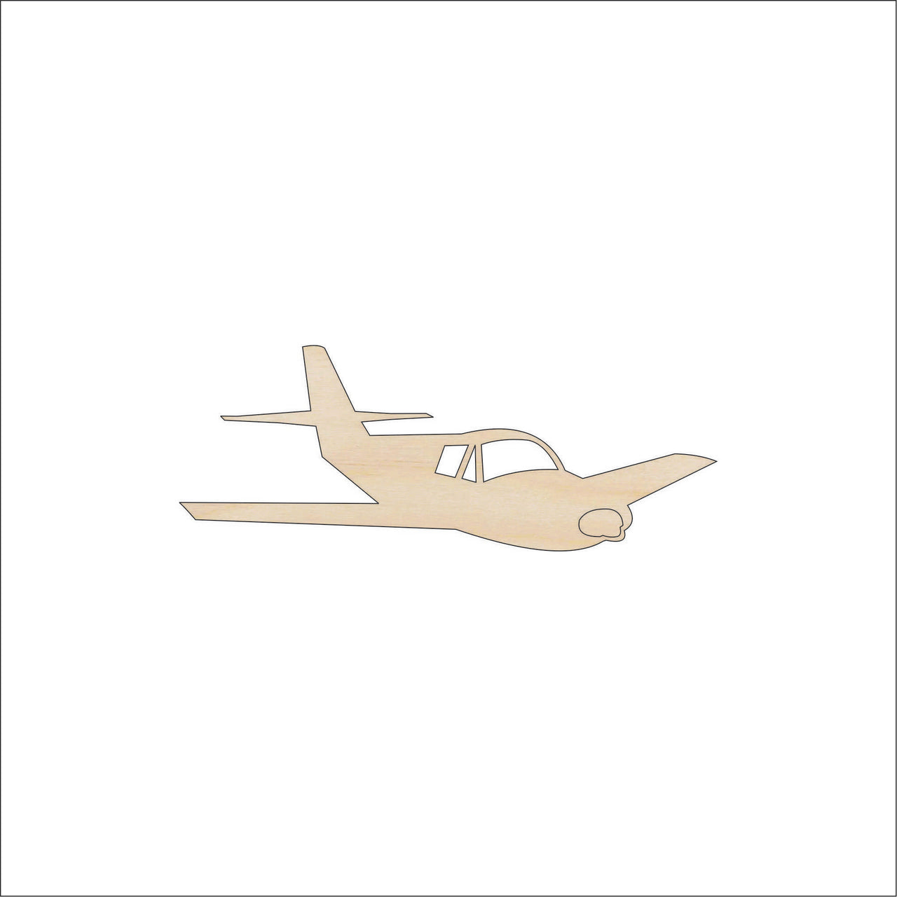 Airplane Wood Craft Shape - Laser Cut Baltic Birch Unfinished DIY Wood Art Supplies PLN3 - The Wood Shape Store