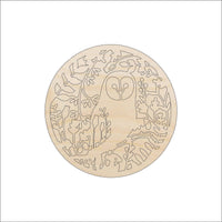 Owl Design Wood Craft Shape - Laser Cut Baltic Birch Unfinished DIY Wood Art Supplies CSTR6 - The Wood Shape Store