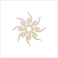 Sun Wood Craft Shape - Laser Cut Baltic Birch Unfinished DIY Wood Art Supplies SKY23 - The Wood Shape Store