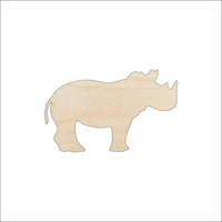 Rhino Wood Craft Shape – Laser Cut Baltic Birch Unfinished DIY Wood Art Supplies ANML6 - The Wood Shape Store