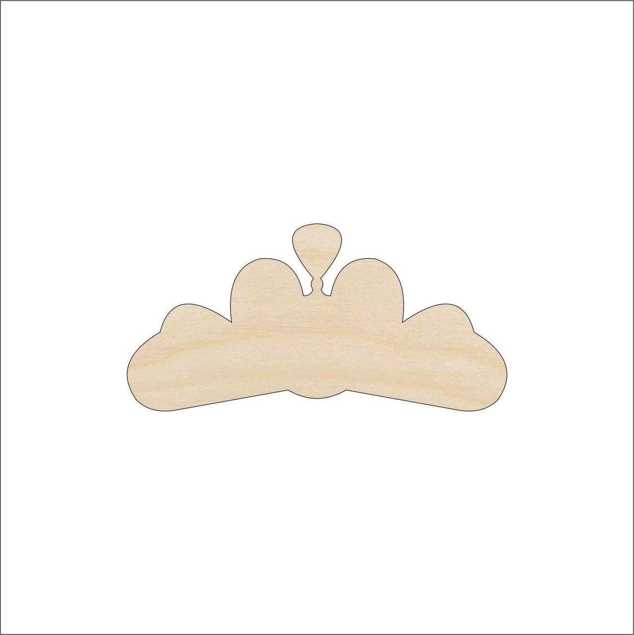 Crown Wood Craft Shape - Laser Cut Baltic Birch Unfinished DIY Wood Art Supplies CLT100 - The Wood Shape Store
