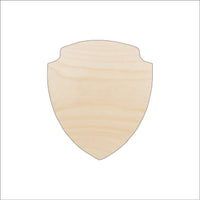 Badge Shield Wood Craft Shape – Laser Cut Baltic Birch Unfinished DIY Wood Art Supplies BDG7 - The Wood Shape Store