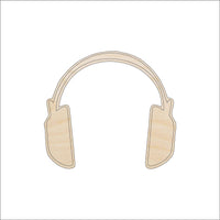 Headphones Wood Craft Shape - Laser Cut Baltic Birch Unfinished DIY Wood Art Supplies MSC10 - The Wood Shape Store