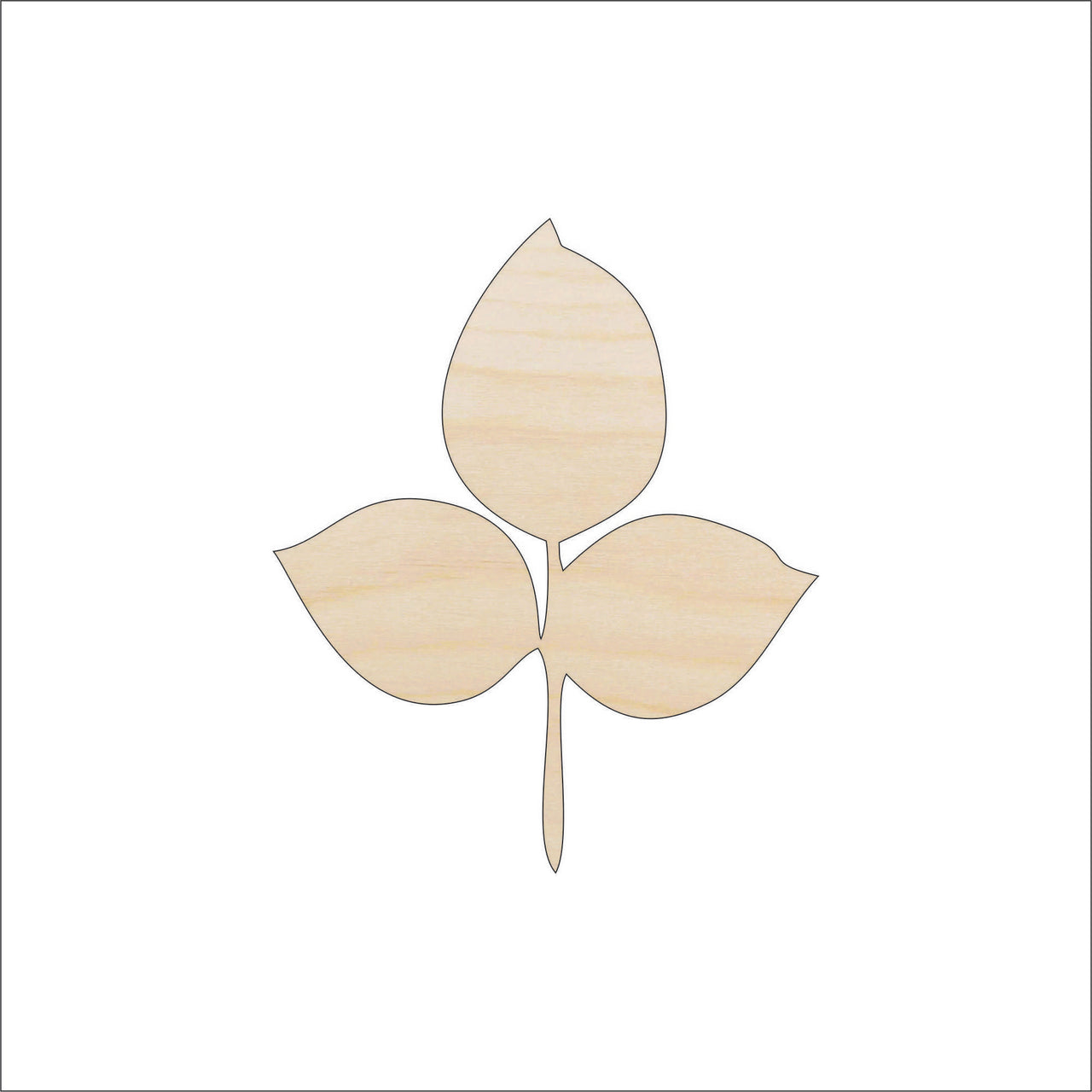 Leaf Wood Craft Shape - Laser Cut Baltic Birch Unfinished DIY Wood Art Supplies LEF28 - The Wood Shape Store