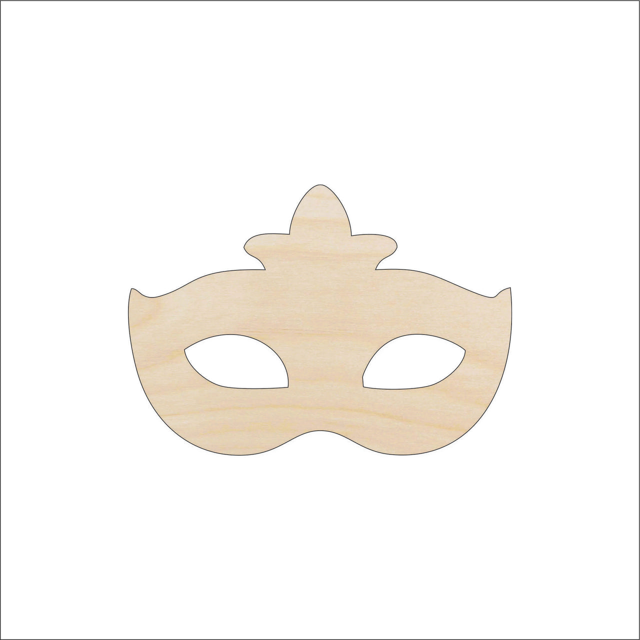Mask Wood Craft Shape - Laser Cut Baltic Birch Unfinished DIY Wood Art Supplies MSK6 - The Wood Shape Store