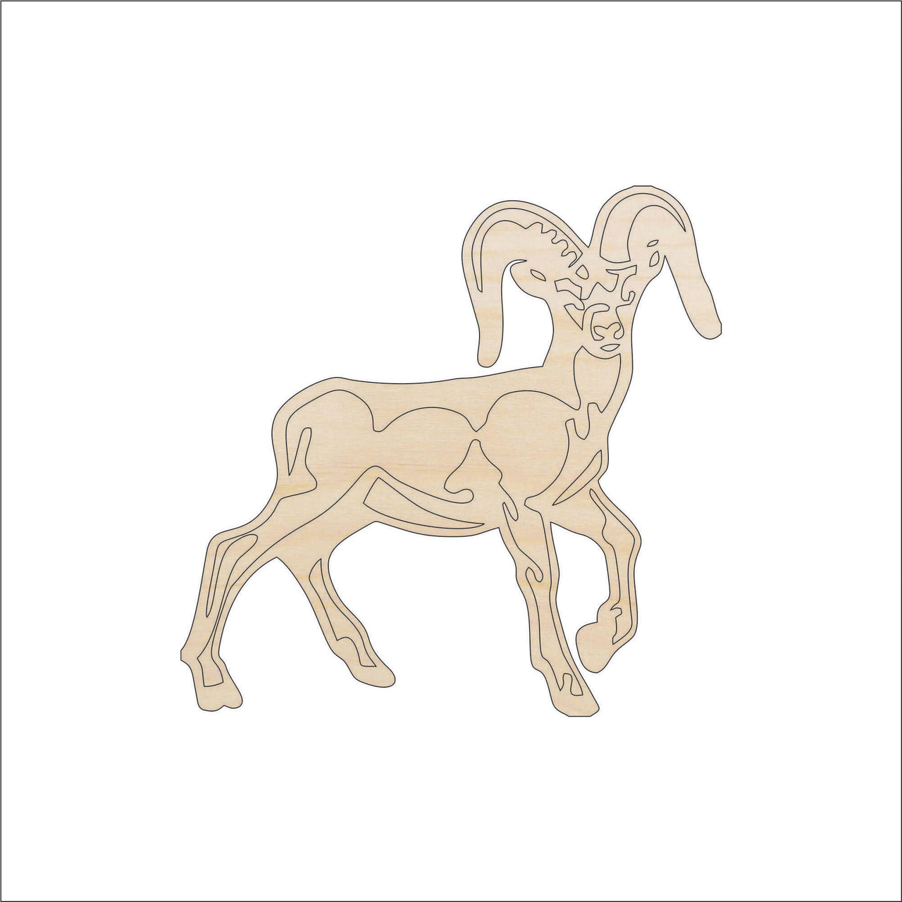 Sheep Wood Craft Shape - Laser Cut Baltic Birch Unfinished DIY Wood Art Supplies SHP13 - The Wood Shape Store