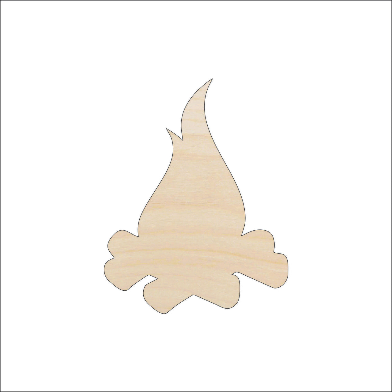Campfire Wood Craft Shape - Laser Cut Baltic Birch Unfinished DIY Wood Art Supplies XTR95 - The Wood Shape Store