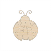 Ladybug Wood Craft Shape - Laser Cut Baltic Birch Unfinished DIY Wood Art Supplies BUG17 - The Wood Shape Store