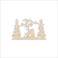 Bear Wood Craft Shape – Laser Cut Baltic Birch Unfinished DIY Art Supplies BER59 - The Wood Shape Store