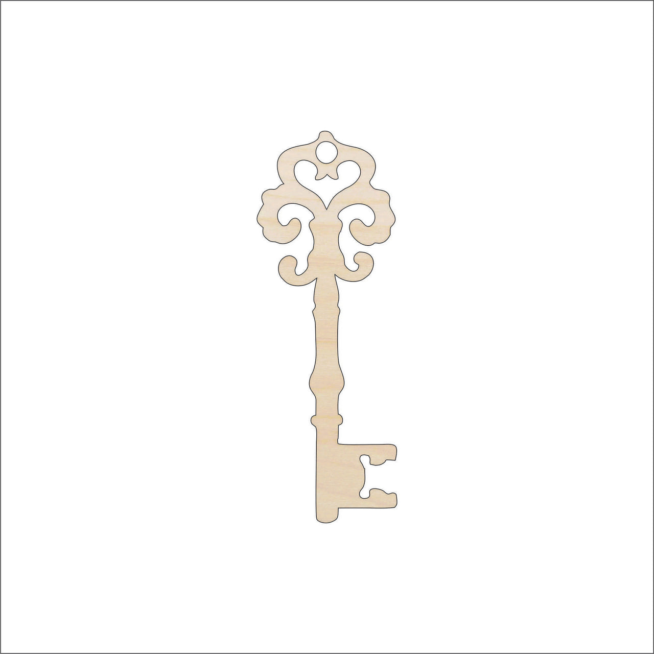 Key Wood Craft Shape - Laser Cut Baltic Birch Unfinished DIY Wood Art Supplies KEY31 - The Wood Shape Store