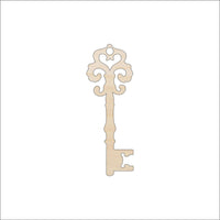 Key Wood Craft Shape - Laser Cut Baltic Birch Unfinished DIY Wood Art Supplies KEY31 - The Wood Shape Store