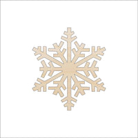 Snowflake Wood Craft Shape - Laser Cut Baltic Birch Unfinished DIY Wood Art Supplies SNW8 - The Wood Shape Store