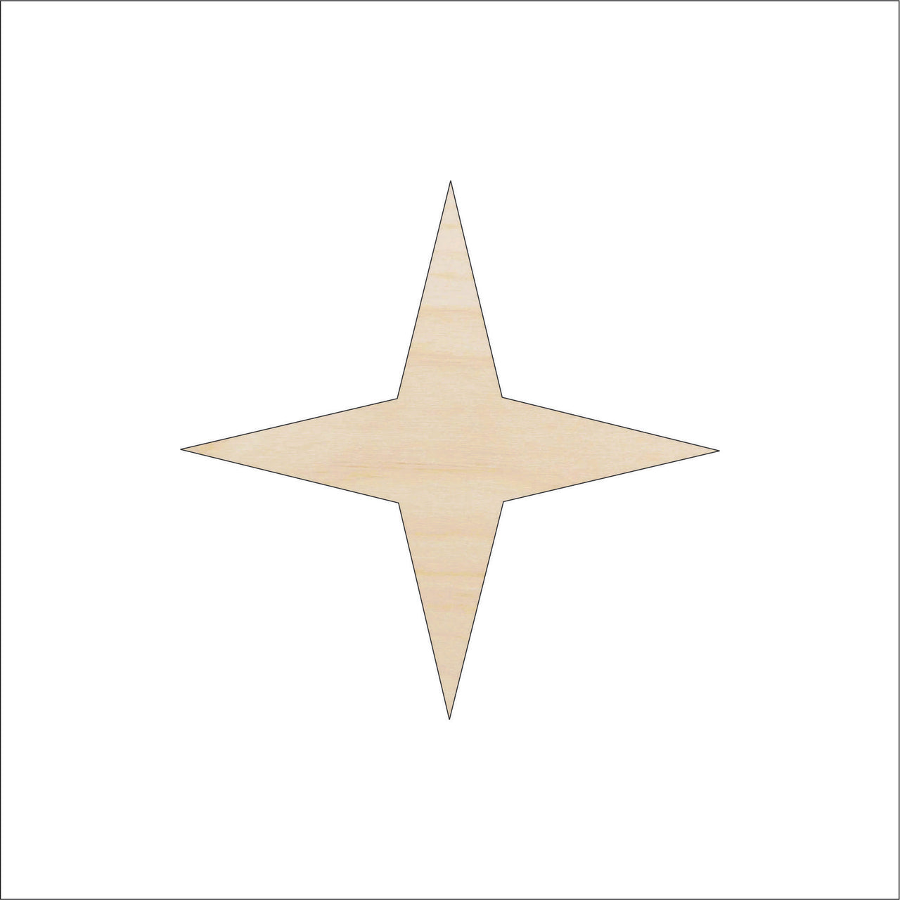 Star Wood Craft Shape - Laser Cut Baltic Birch Unfinished DIY Wood Art Supplies SKY37 - The Wood Shape Store