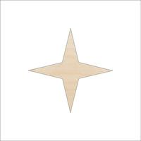 Star Wood Craft Shape - Laser Cut Baltic Birch Unfinished DIY Wood Art Supplies SKY37 - The Wood Shape Store