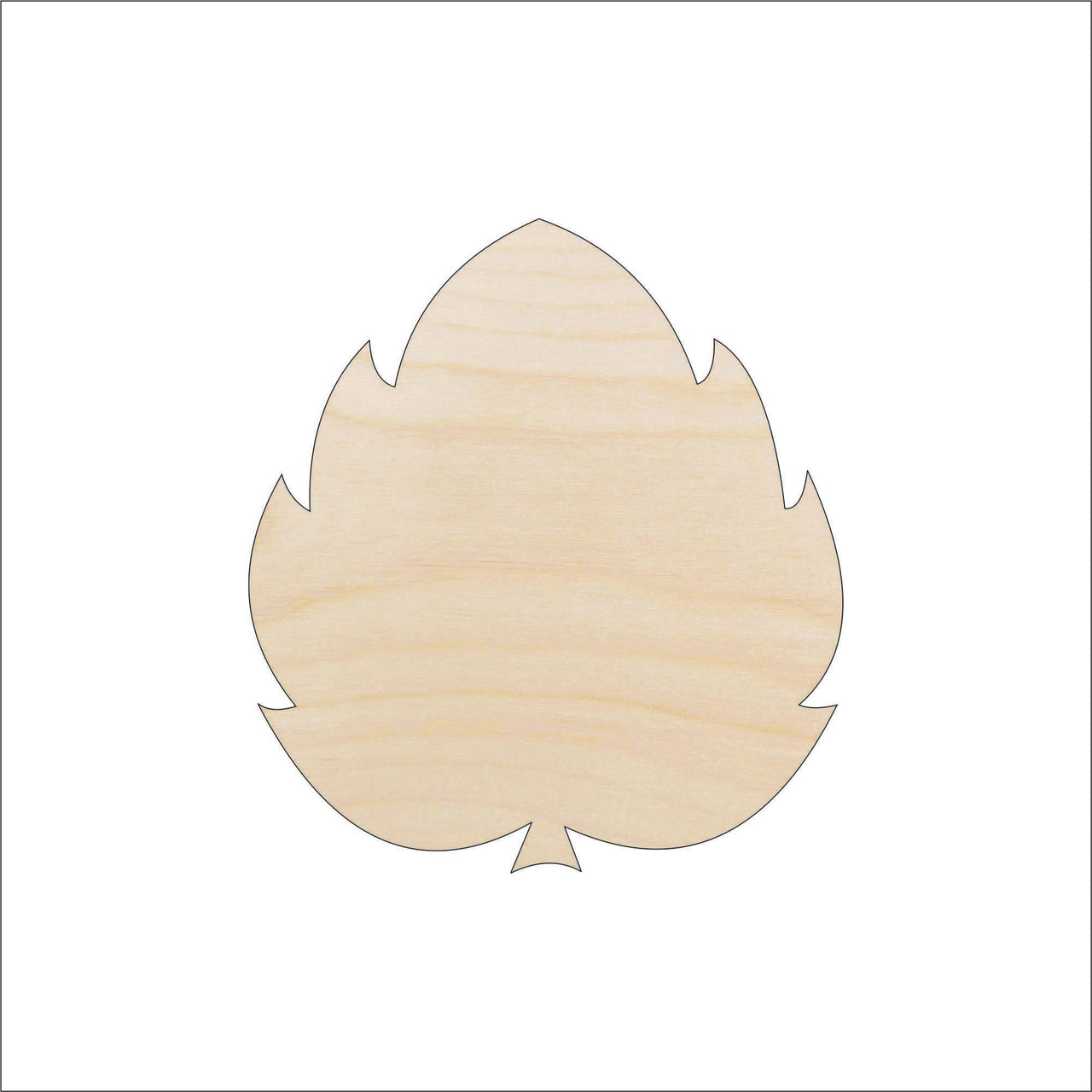 Leaf Wood Craft Shape - Laser Cut Baltic Birch Unfinished DIY Wood Art Supplies LEF19 - The Wood Shape Store