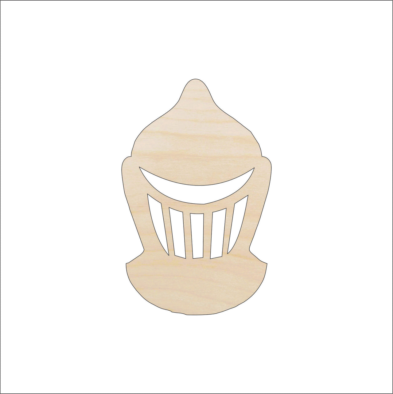 Helmet Wood Craft Shape - Laser Cut Baltic Birch Unfinished DIY Wood Art Supplies CLT111 - The Wood Shape Store