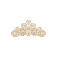 Crown Wood Craft Shape - Laser Cut Baltic Birch Unfinished DIY Wood Art Supplies CLT79 - The Wood Shape Store
