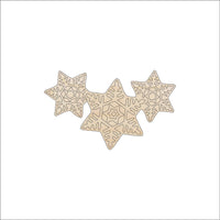 Snowflake Wood Craft Shape - Laser Cut Baltic Birch Unfinished DIY Wood Art Supplies SNW73 - The Wood Shape Store
