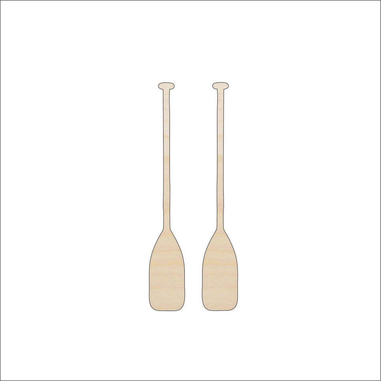 Boat Oars Wood Craft Shape - Laser Cut Baltic Birch Unfinished DIY Wood Art Supplies BOT45 - The Wood Shape Store