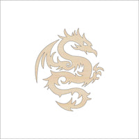 Dragon Wood Craft Shape – Laser Cut Baltic Birch Unfinished DIY Wood Art Supplies MYTH164 - The Wood Shape Store