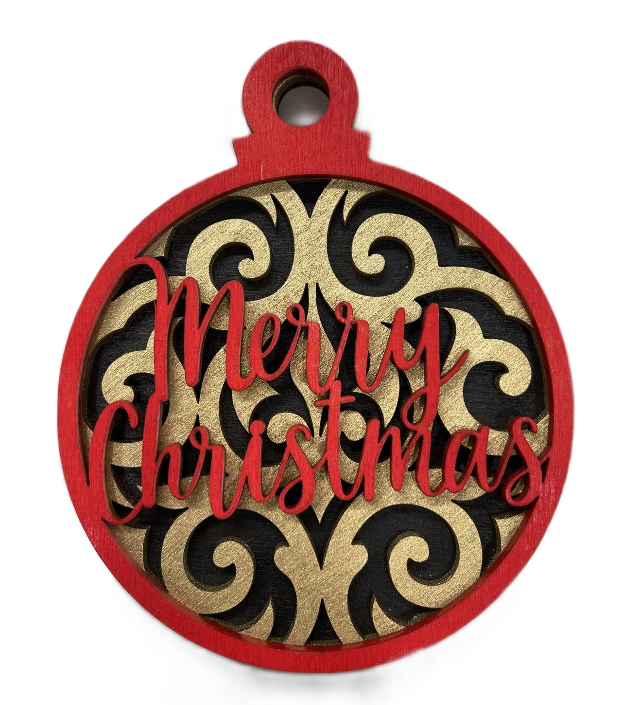 Christmas 3D Laser Cut Ornament – Baltic Birch Wood Craft Supplies | DIY Wood Ornament Kit XM19 - The Wood Shape Store