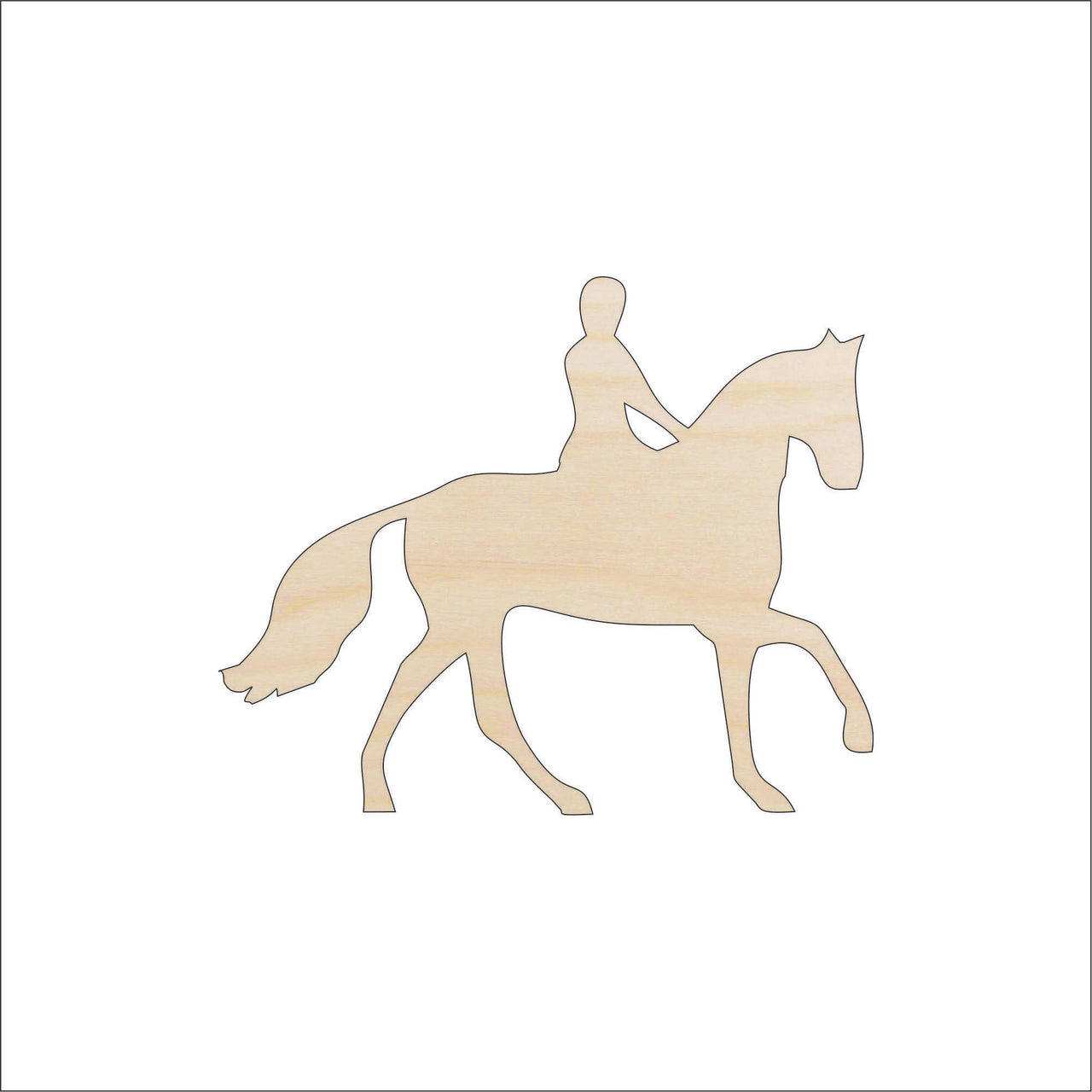 Horse Wood Craft Shape - Laser Cut Baltic Birch Unfinished DIY Wood Art Supplies HRS27 - The Wood Shape Store