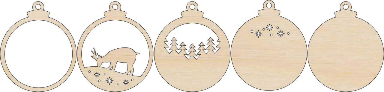 Deer 3D Laser Cut Ornament – Baltic Birch Wood Craft Supplies | DIY Wood Ornament Kit AN36 - The Wood Shape Store