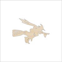 Witch Wood Craft Shape - Laser Cut Baltic Birch Unfinished DIY Wood Art Supplies FAL179 - The Wood Shape Store
