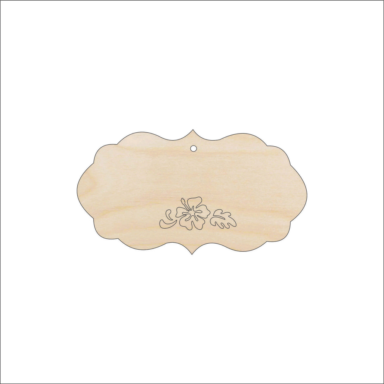 Gift Tag Wood Craft Shape - Laser Cut Baltic Birch Unfinished DIY Wood Art Supplies TAG13 - The Wood Shape Store