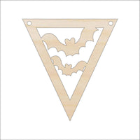 Bat Banner Wood Craft Shape – Laser Cut Baltic Birch Unfinished DIY Wood Art Supplies FAL286 - The Wood Shape Store
