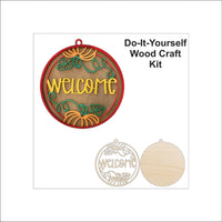 Welcome Fall 3D Laser Cut Ornament – Baltic Birch Wood Craft Supplies | DIY Kit FL101 - The Wood Shape Store