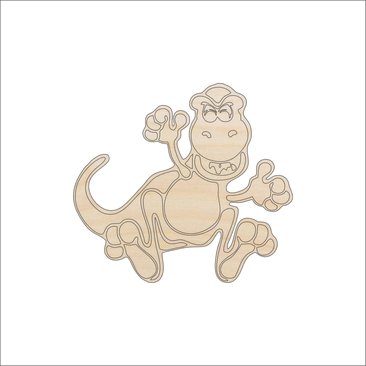 Dinosaur - Wood Craft Shape - Laser Cut Baltic Birch Unfinished DIY Wood Art Supplies DIN2 - The Wood Shape Store