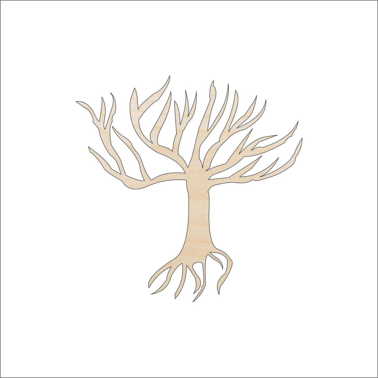 Tree Wood Craft Shape - Laser Cut Baltic Birch Unfinished DIY Wood Art Supplies TRE106 - The Wood Shape Store