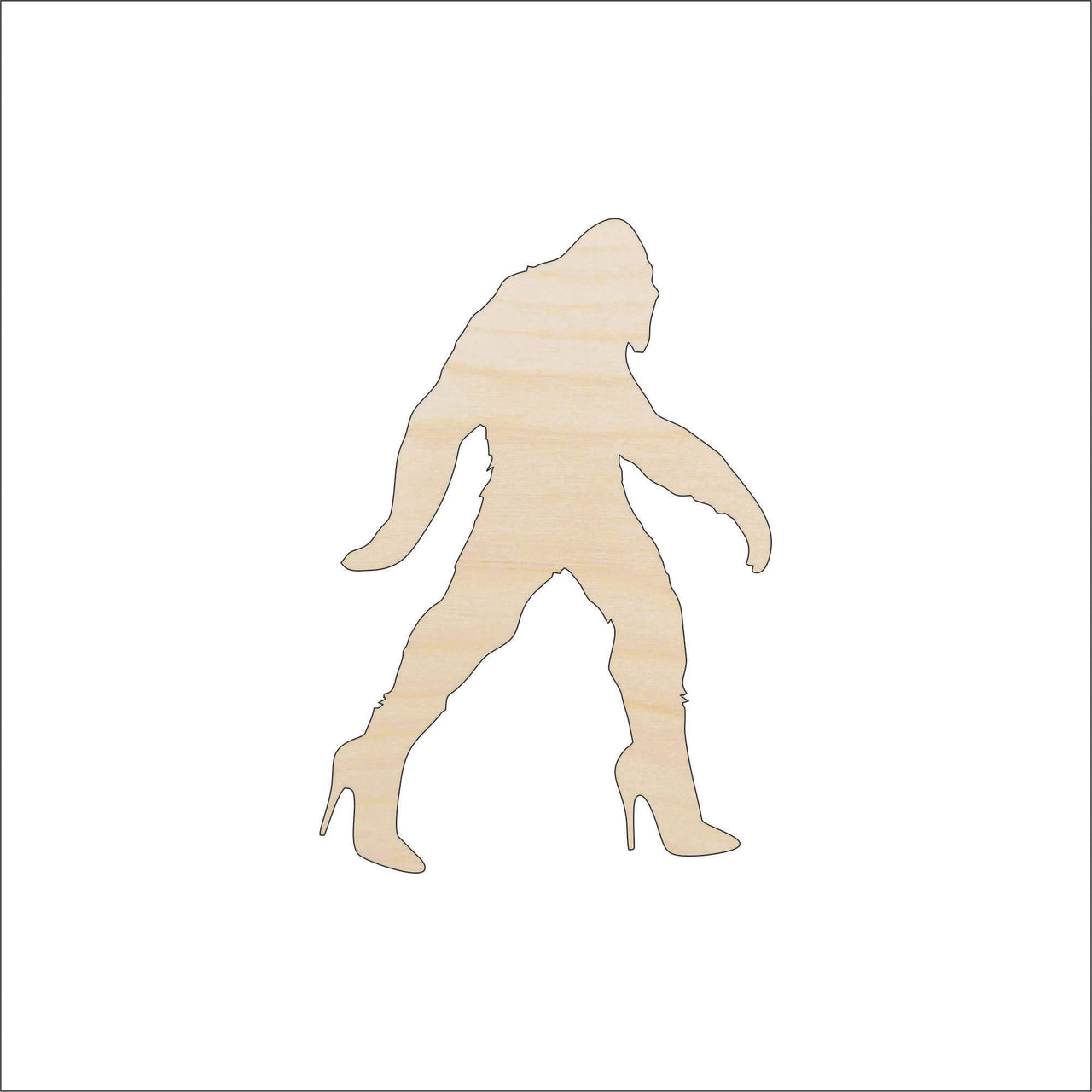 Bigfoot Wood Craft Shape - Laser Cut Baltic Birch Unfinished DIY Wood Art Supplies MYTH110 - The Wood Shape Store