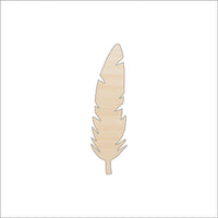 Feather Wood Craft Shape - Laser Cut Baltic Birch Unfinished DIY Wood Art Supplies XTR53 - The Wood Shape Store