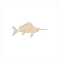Swordfish Wood Craft Shape - Laser Cut Baltic Birch Unfinished DIY Wood Art Supplies SEA133 - The Wood Shape Store