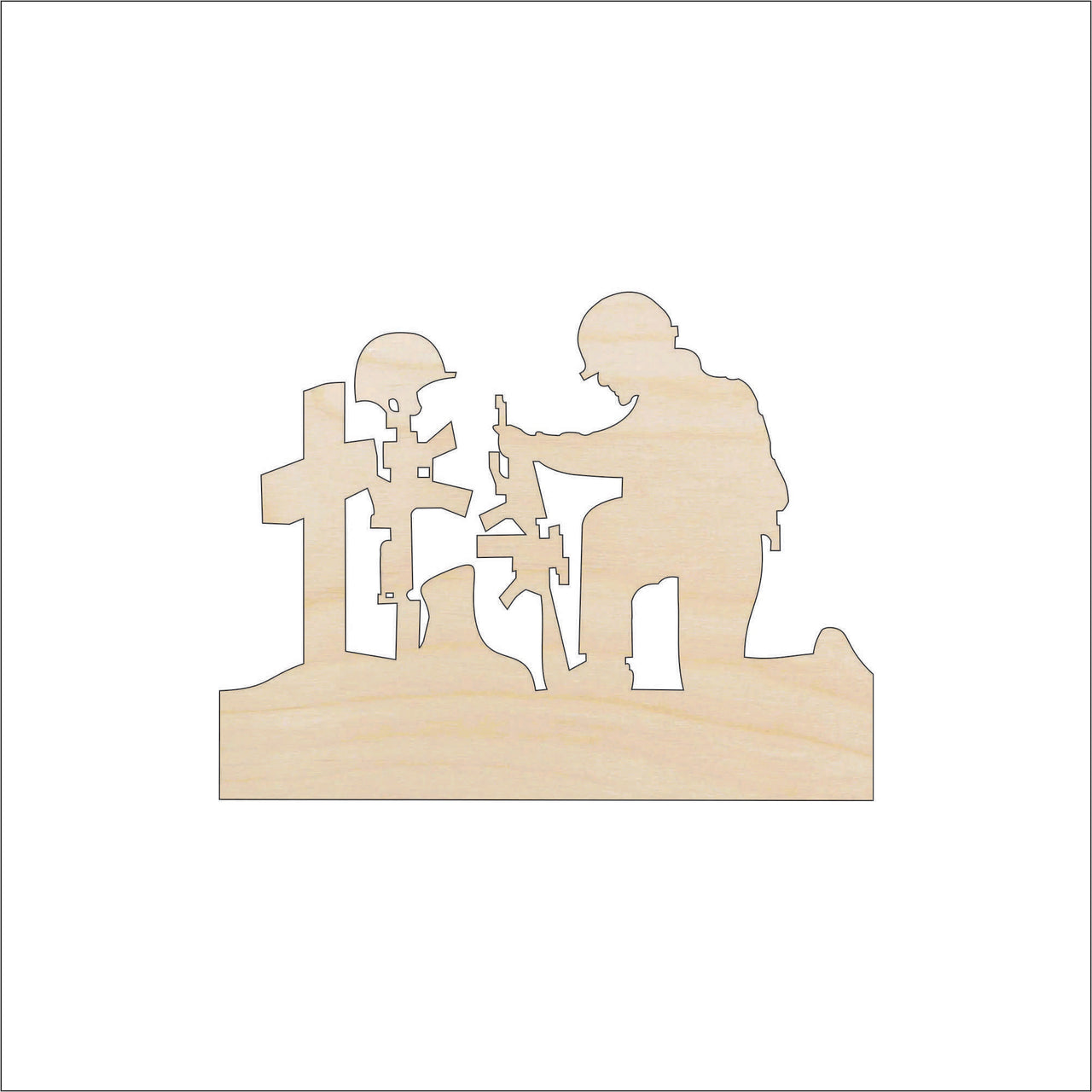 Man Praying Wood Craft Shape - Laser Cut Baltic Birch Unfinished DIY Wood Art Supplies PPL164 - The Wood Shape Store