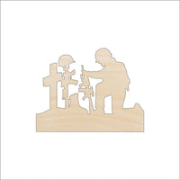 Man Praying Wood Craft Shape - Laser Cut Baltic Birch Unfinished DIY Wood Art Supplies PPL164 - The Wood Shape Store