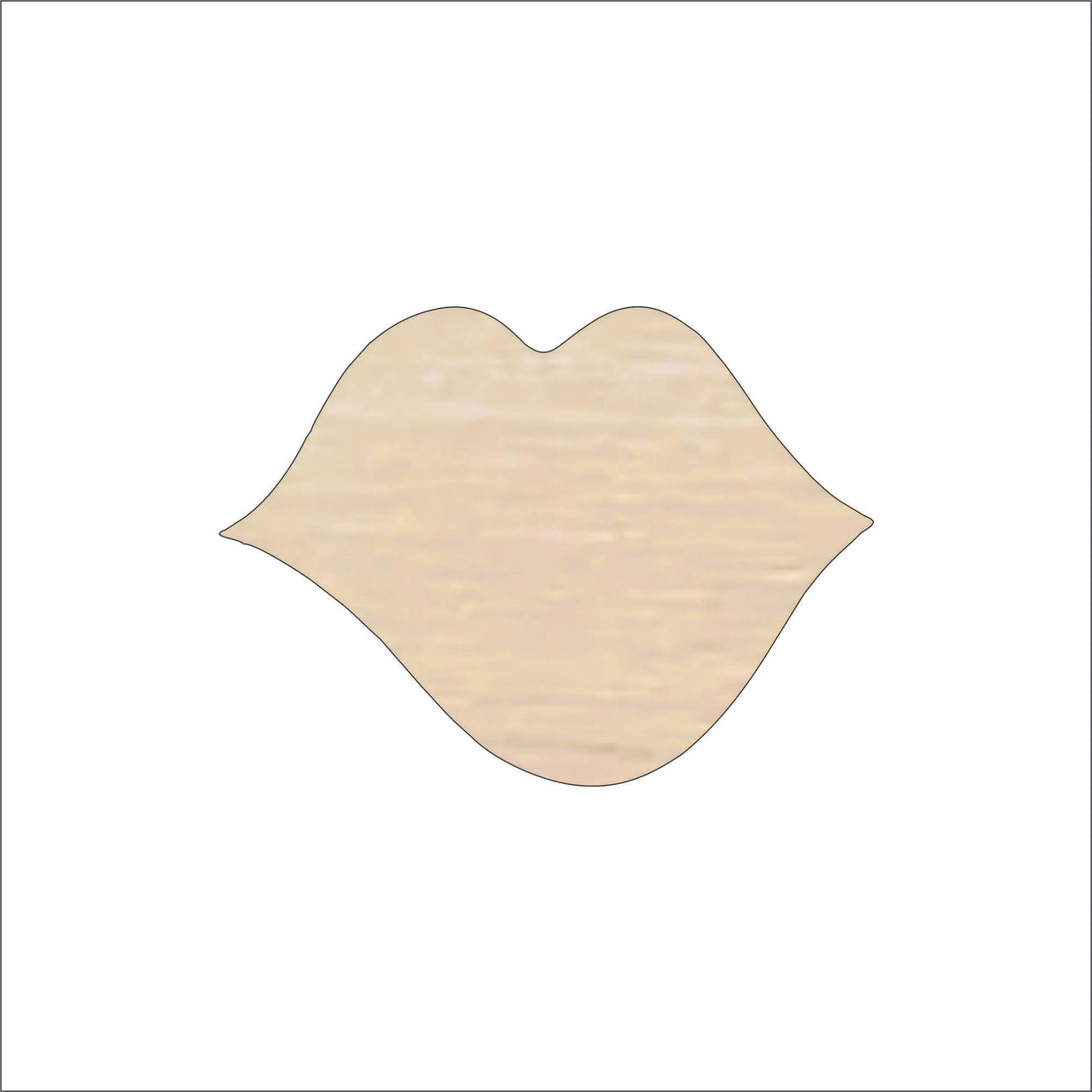 Lips Wood Craft Shape - Laser Cut Baltic Birch Unfinished DIY Wood Art Supplies PPL98 - The Wood Shape Store