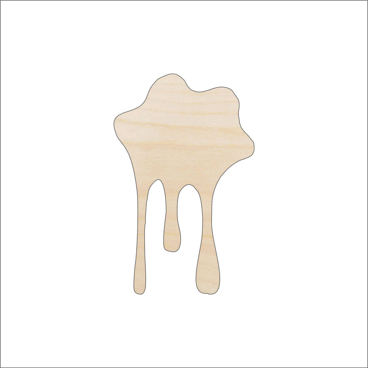Splat Wood Craft Shape - Laser Cut Baltic Birch Unfinished DIY Wood Art Supplies WRD78 - The Wood Shape Store