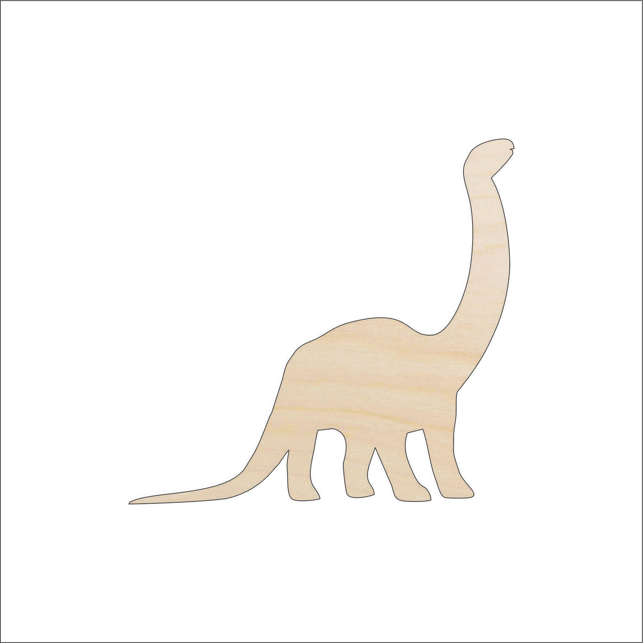 Dinosaur - Wood Craft Shape - Laser Cut Baltic Birch Unfinished DIY Wood Art Supplies DIN13 - The Wood Shape Store