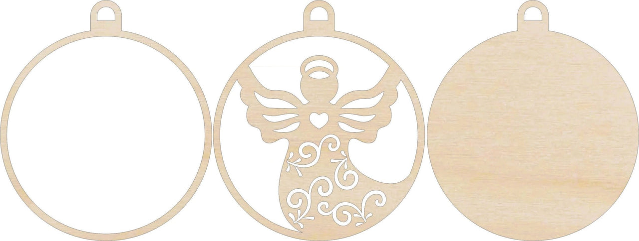Angel 3D Laser Cut Ornament – Baltic Birch Wood Craft Supplies | DIY Wood Ornament Kit RE16 - The Wood Shape Store