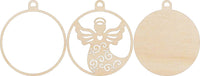 Angel 3D Laser Cut Ornament – Baltic Birch Wood Craft Supplies | DIY Wood Ornament Kit RE16 - The Wood Shape Store