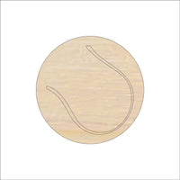 Tennis Ball Wood Craft Shape - Laser Cut Baltic Birch Unfinished DIY Wood Art Supplies SPT673 - The Wood Shape Store
