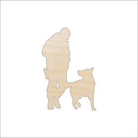 Man & Dog Wood Craft Shape - Laser Cut Baltic Birch Unfinished DIY Wood Art Supplies PPL143 - The Wood Shape Store