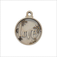 Love 3D Laser Cut Ornament – Baltic Birch Wood Craft Supplies | DIY Wood Ornament Kit VL2 - The Wood Shape Store