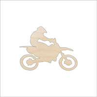 Dirt Bike Wood Craft Shape - Laser Cut Baltic Birch Unfinished DIY Wood Art Supplies SPT261 - The Wood Shape Store